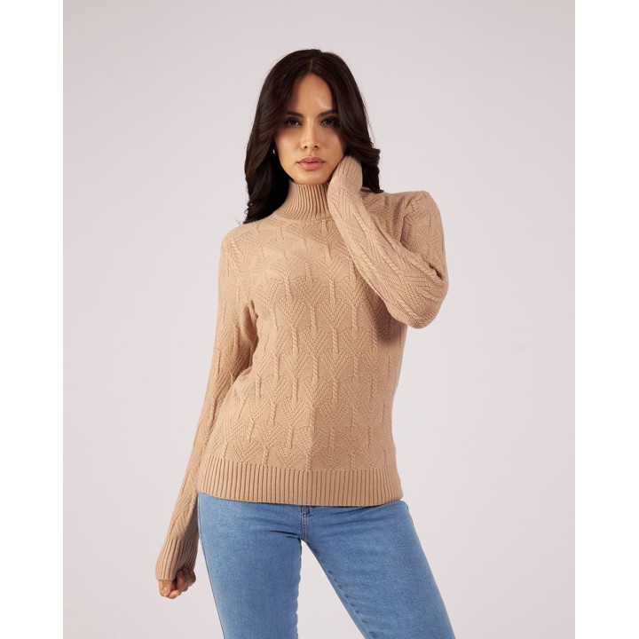 Chompa Mujer Mora B Beige Oscuro