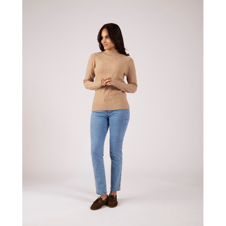 Chompa Mujer Mora B Beige Oscuro