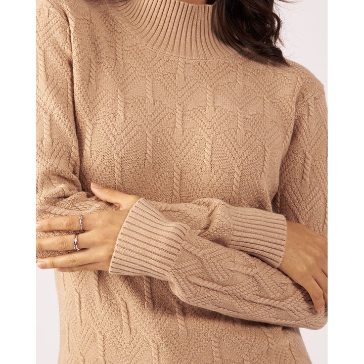 Chompa Mujer Mora B Beige Oscuro