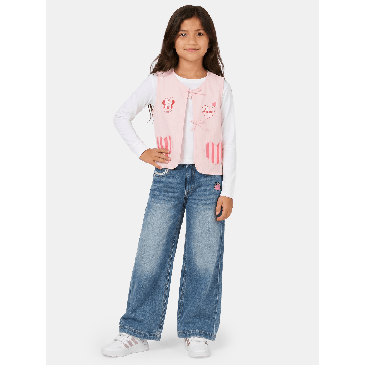 Chaleco Niña Cori Rosado Agua