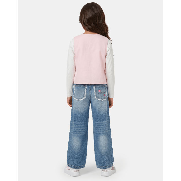 Chaleco Niña Cori Rosado Agua