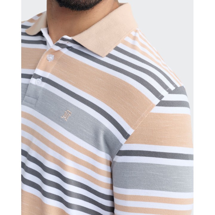 Polo Cuello Camisa Hombre Saylor Beige Natural