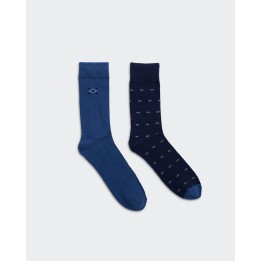 Calcetines Pack x 2 Hombre Formal Azul Claro/Azul