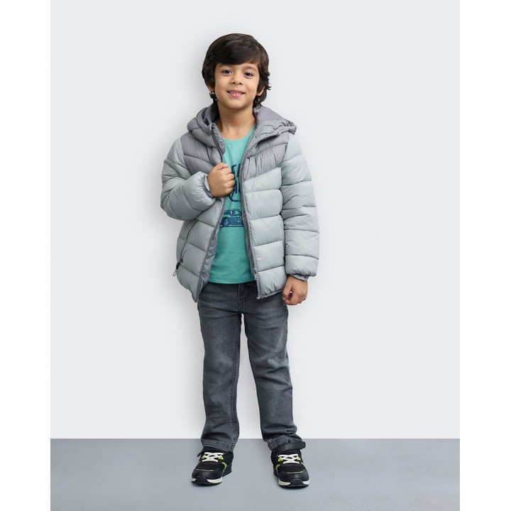 Casaca Niño Billy Gris Cemento