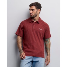 Polo Cuello Camisa Hombre Lucky Teja Dusty