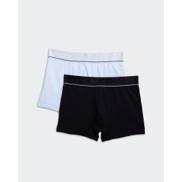 Boxer Pack x 2 Hombre Rocco Negro/Blanco
