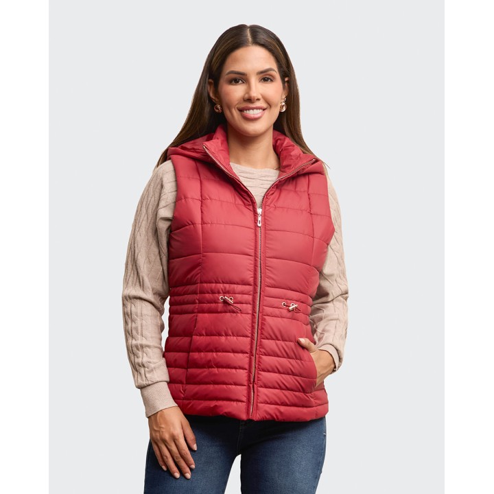 Chaleco Mujer Paola Rojo Carmin