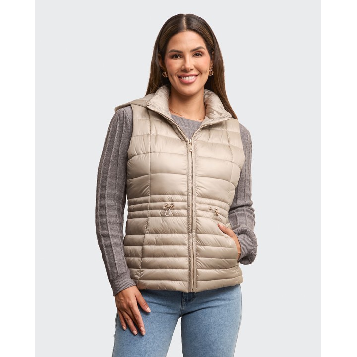 Chaleco Mujer Paola Gris Arena