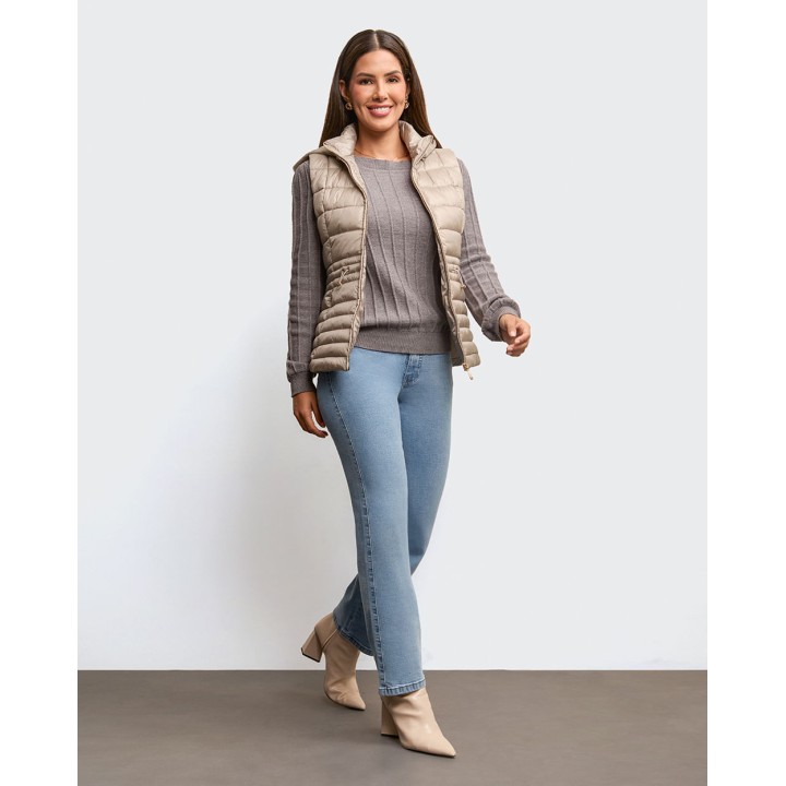 Chaleco Mujer Paola Gris Arena