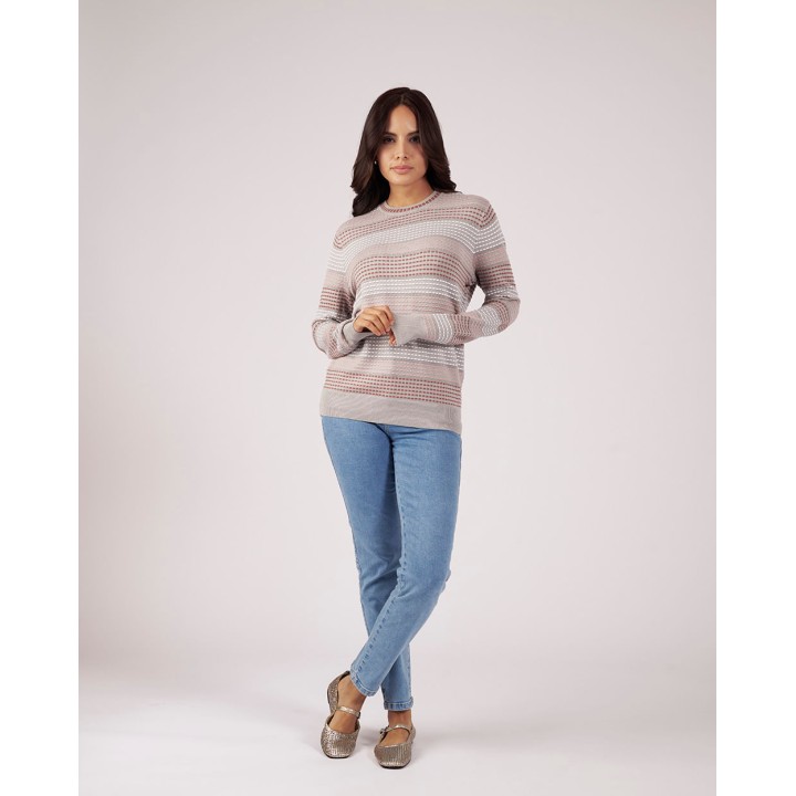 Chompa Mujer Milenka Gris Melange