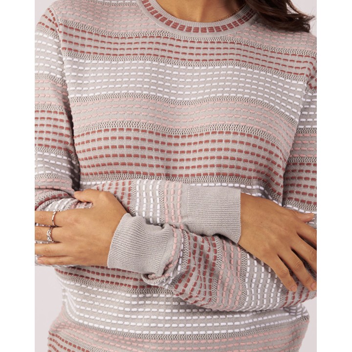 Chompa Mujer Milenka Gris Melange