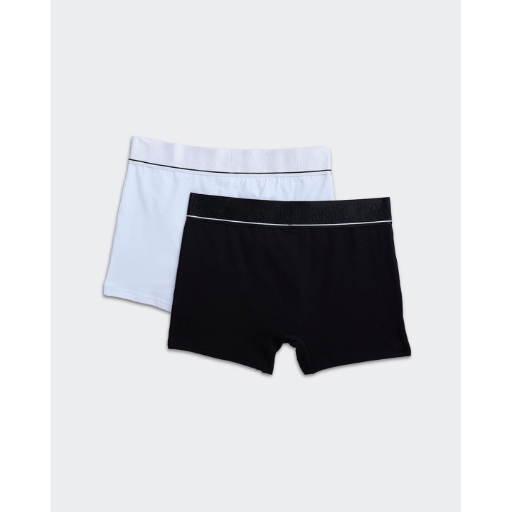 Boxer Pack x 2 Hombre Rocco Negro/Blanco