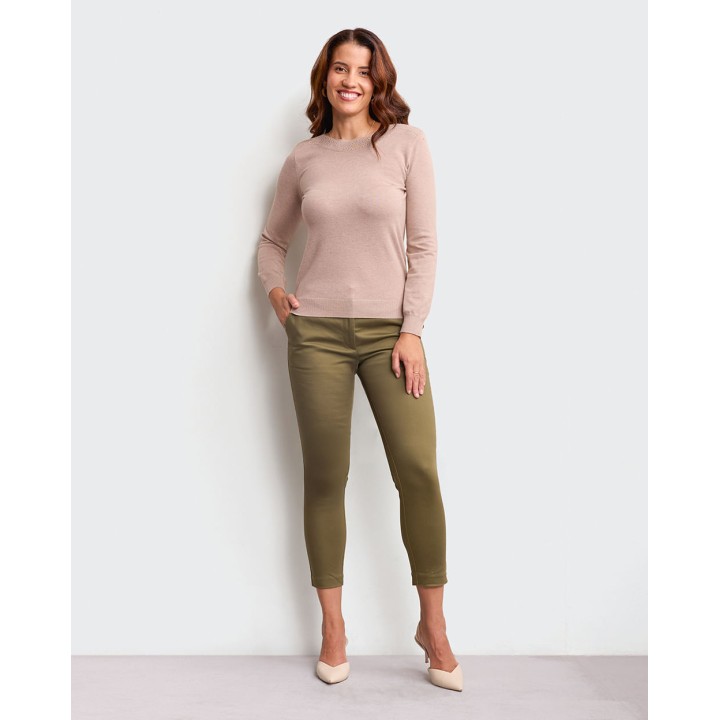 Chompa Mujer Namora Beige Melange