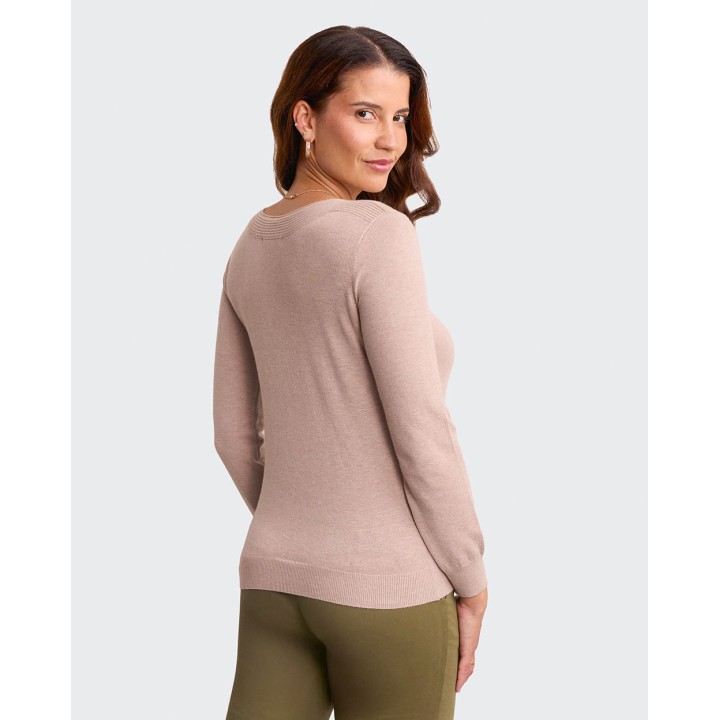 Chompa Mujer Namora Beige Melange