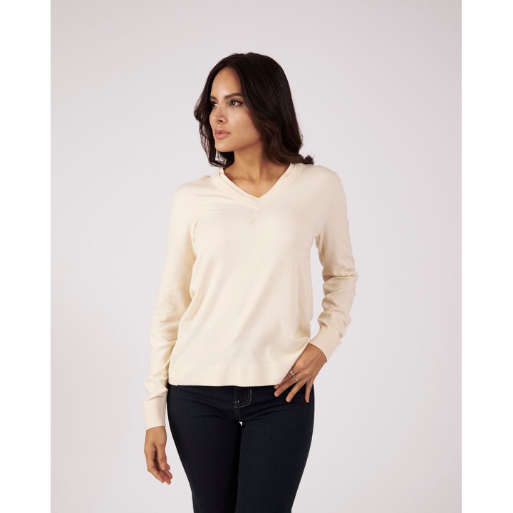 Chompa Mujer Monik Crema Pastel