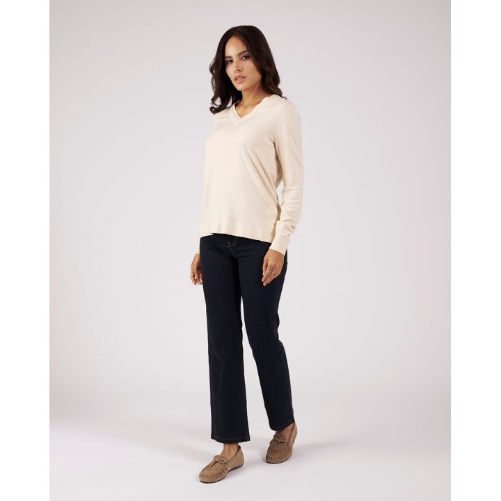 Chompa Mujer Monik Crema Pastel
