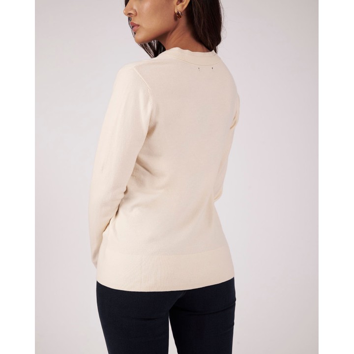 Chompa Mujer Monik Crema Pastel