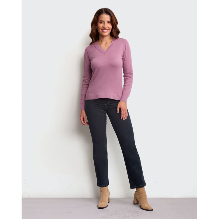 Chompa Mujer Monik Morado Argyle