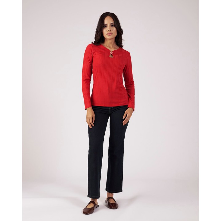 Polo Mujer Braulia Rojo Rubi