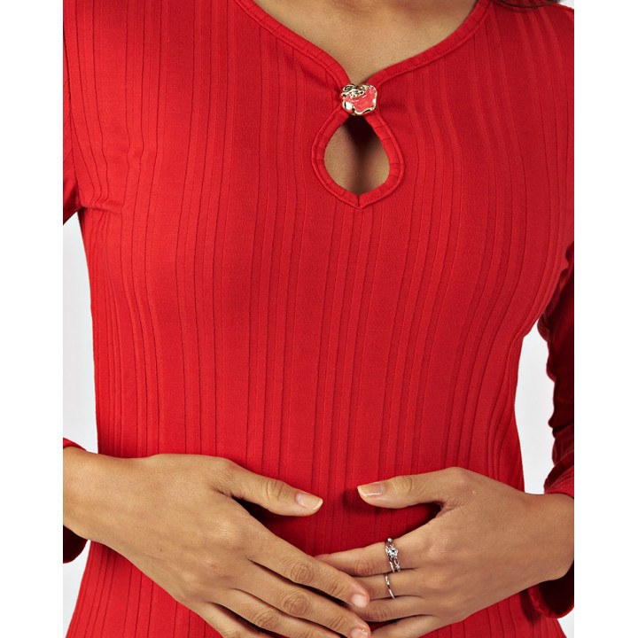 Polo Mujer Braulia Rojo Rubi