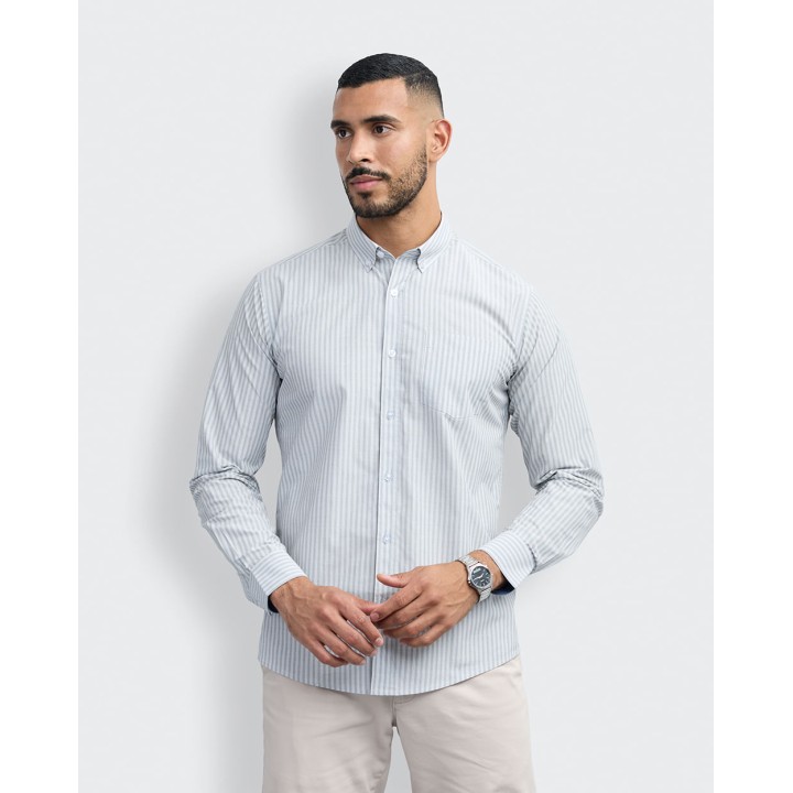 Camisa Hombre Piedro Gris Claro