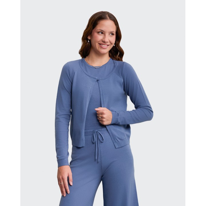 Chompa Mujer Dayla Acero Denim