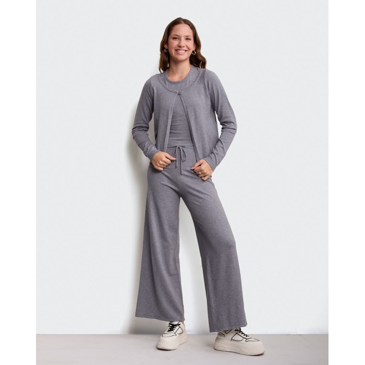 Chompa Mujer Dayla Gris Noche