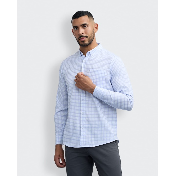 Camisa Hombre Piedro Celeste Lavanda