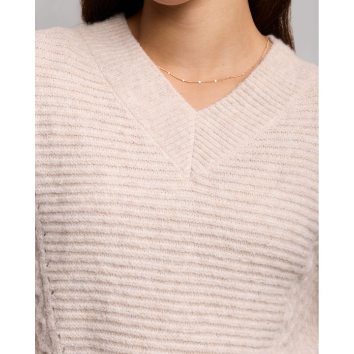 Chompa Mujer Yesli Beige Crema