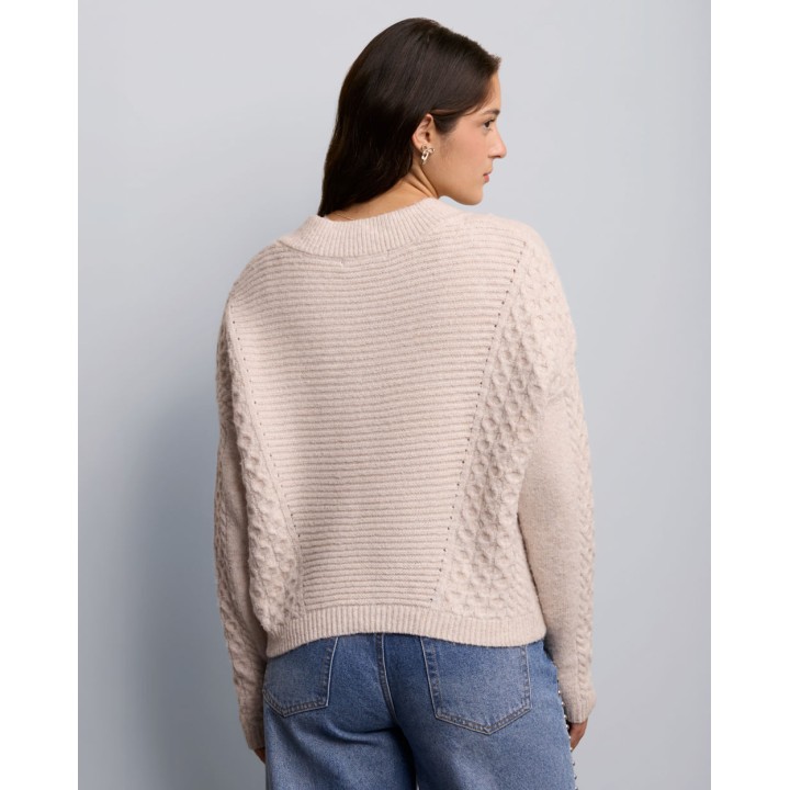 Chompa Mujer Yesli Beige Crema