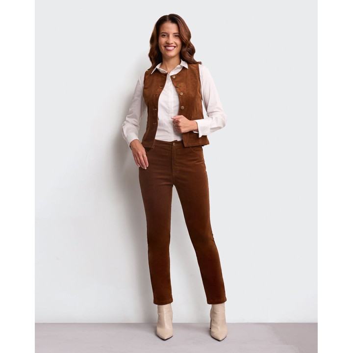 Pantalón Mujer Tana Marron Chocolate
