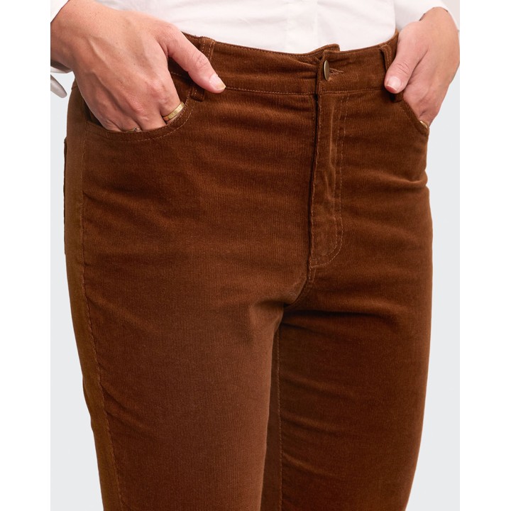 Pantalón Mujer Tana Marron Chocolate