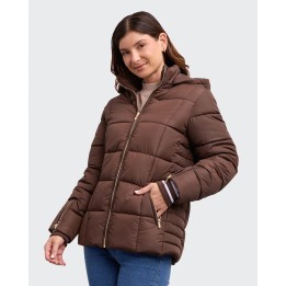 Casaca Mujer Split Marrón