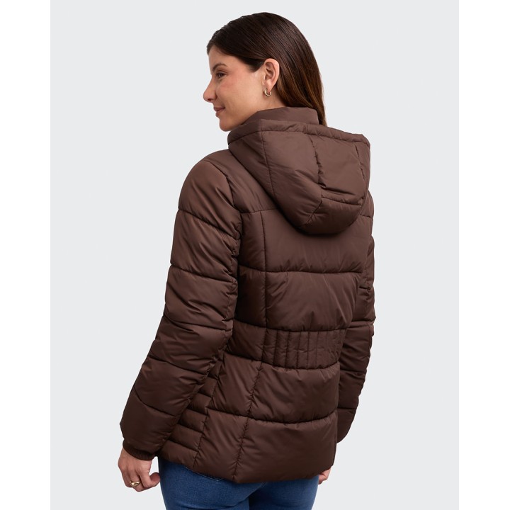 Casaca Mujer Split Marrón