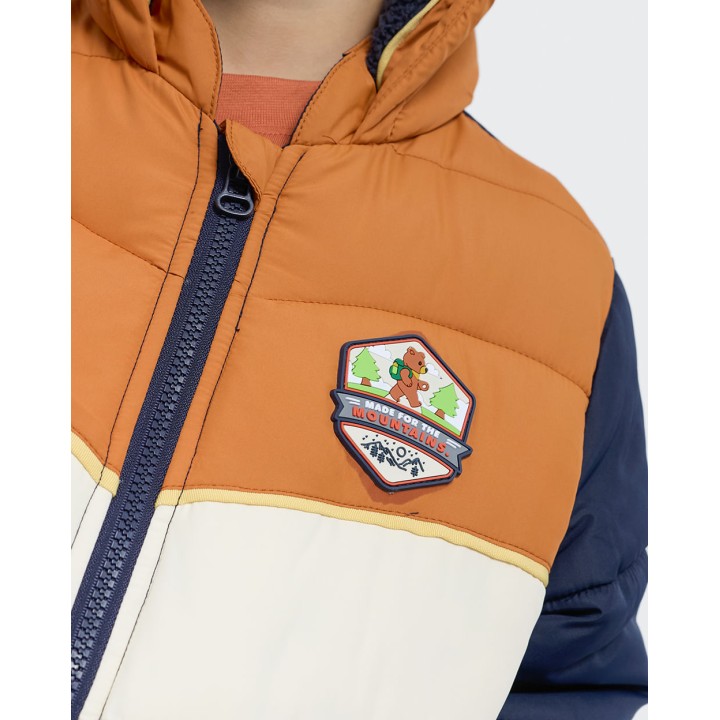 Casaca Niño Jordan Azul Nautico / Naranja Ochre
