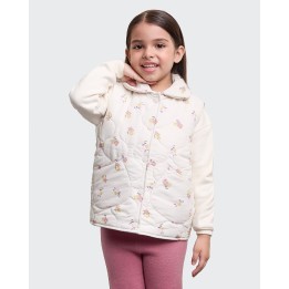 Chaleco Niña Romina Crema Pastel