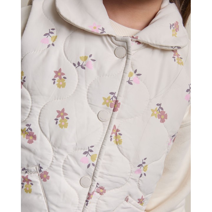 Chaleco Niña Romina Crema Pastel