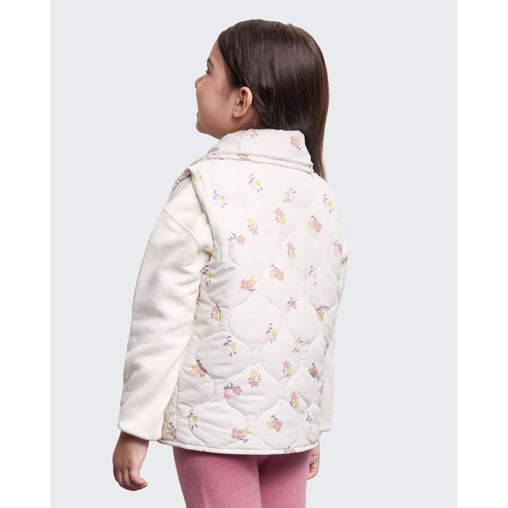 Chaleco Niña Romina Crema Pastel