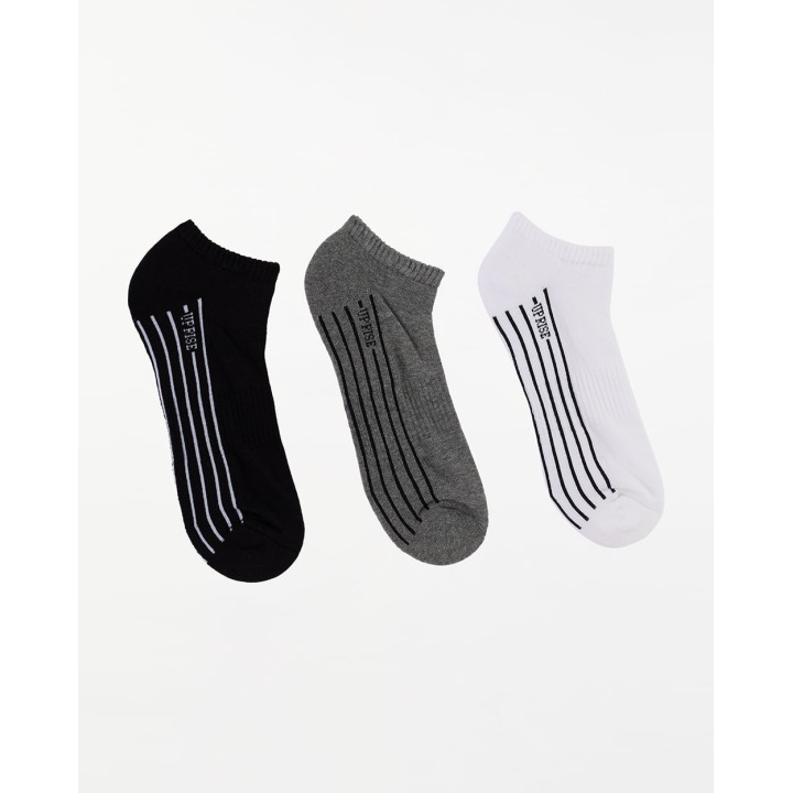 Calcetines Pack x 3 Hombre Marcos Blanco/Gris/Negro