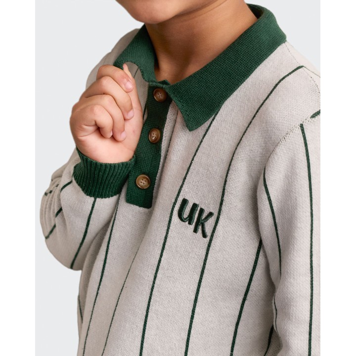 Polo Cuello Camisa Niño Liam Blanco