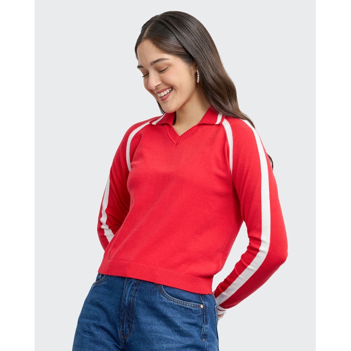 Chompa Mujer Dariana Rojo Prince