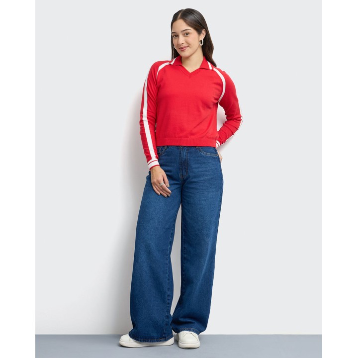 Chompa Mujer Dariana Rojo Prince