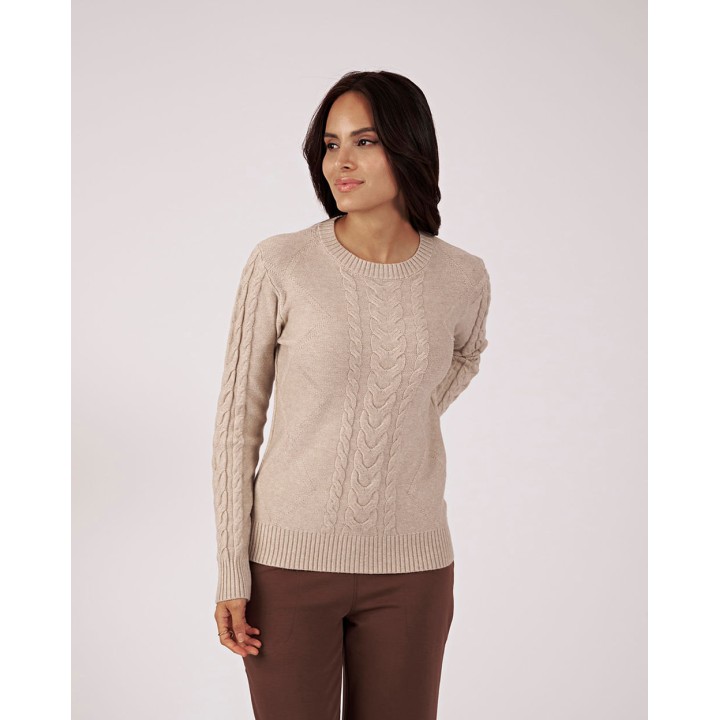 Chompa Mujer Mora Beige Natural