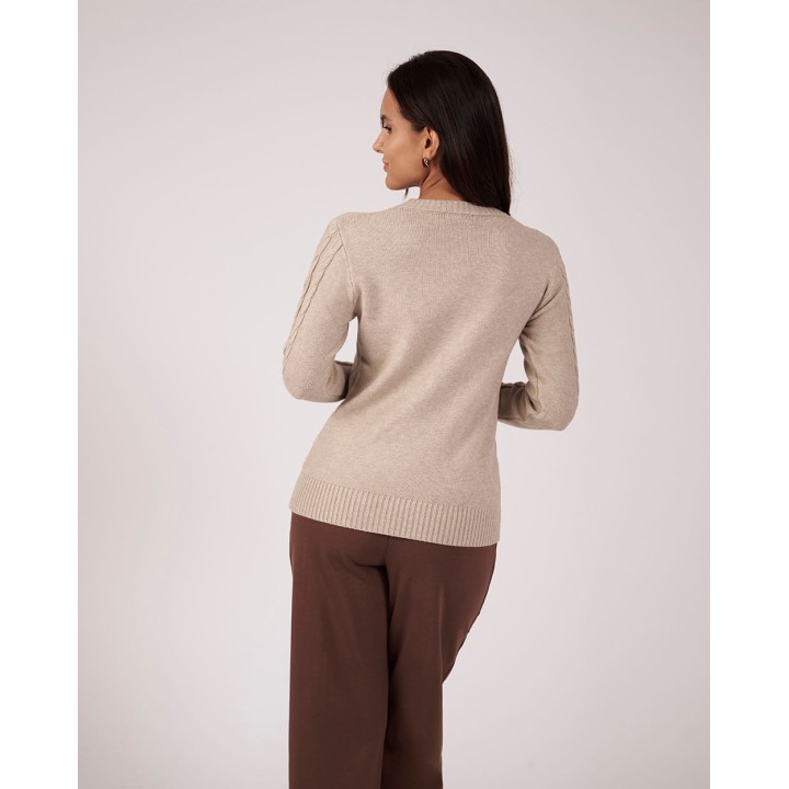 Chompa Mujer Mora Beige Natural