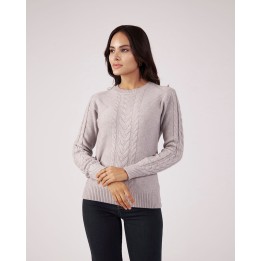 Chompa Mujer Mora Gris Melange