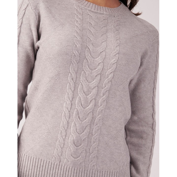Chompa Mujer Mora Gris Melange