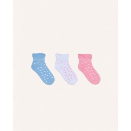 Calcetines Pack X3 Niña Nini Celeste/coco/rosado