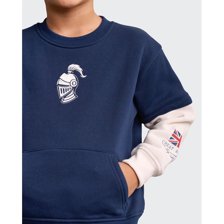Polera Niño Joe Azul Pageant/ Blanco