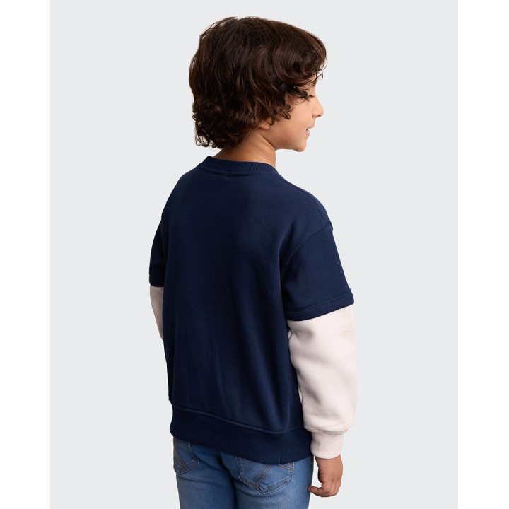 Polera Niño Joe Azul Pageant/ Blanco