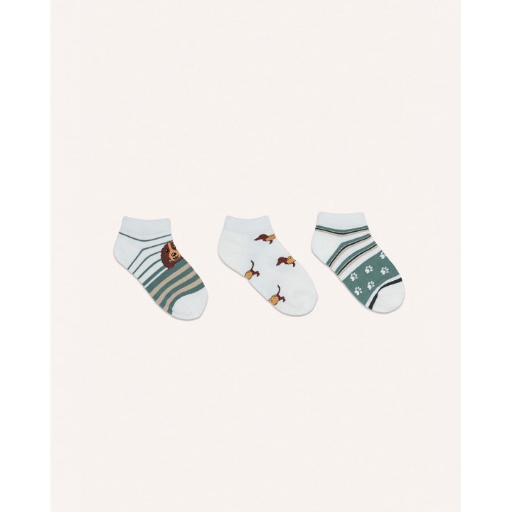 Calcetines Pack X3 Niño Milcar Marrón/verde/coco